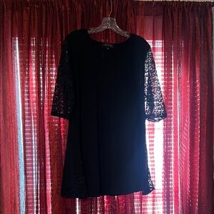 Elegant Black Lace Sleeve Blouse